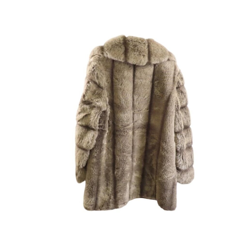 Benmor New York Vintage Faux Fur Coat With Oversized Collar & Long Sleeves - Picture 4 of 16